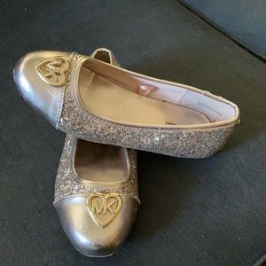 Michael Kors Gold Logo glider Girl Shoe size 2